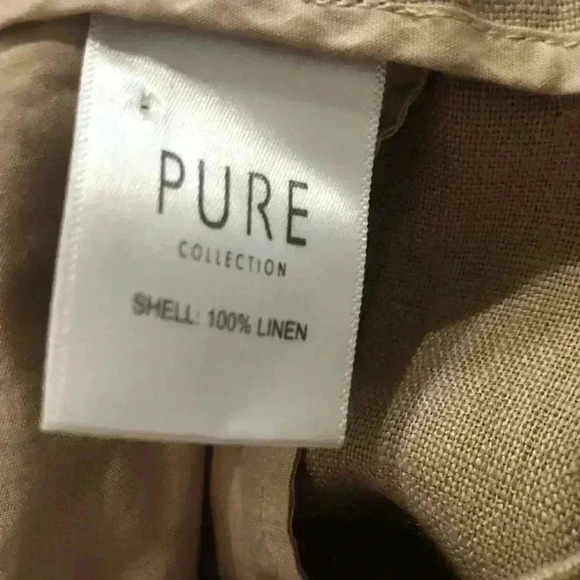 Pure Collection Ladies Tan Linen Dress Pants waist 34x28. - Picture 4 of 4